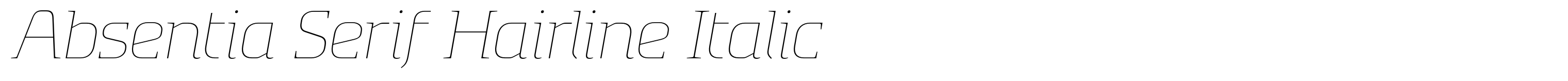 Absentia Serif Hairline Italic